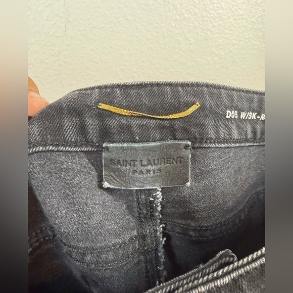 Saint Laurent Black Skinny Jeans d05 w/sk-mw Size 29 - Picture 9 of 9